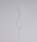 Best Version Of Me Rhinestone Lariat Necklace