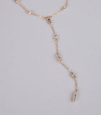 Best Version Of Me Rhinestone Lariat Necklace
