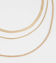 Keep It Edgy Three-Pack Necklace Set