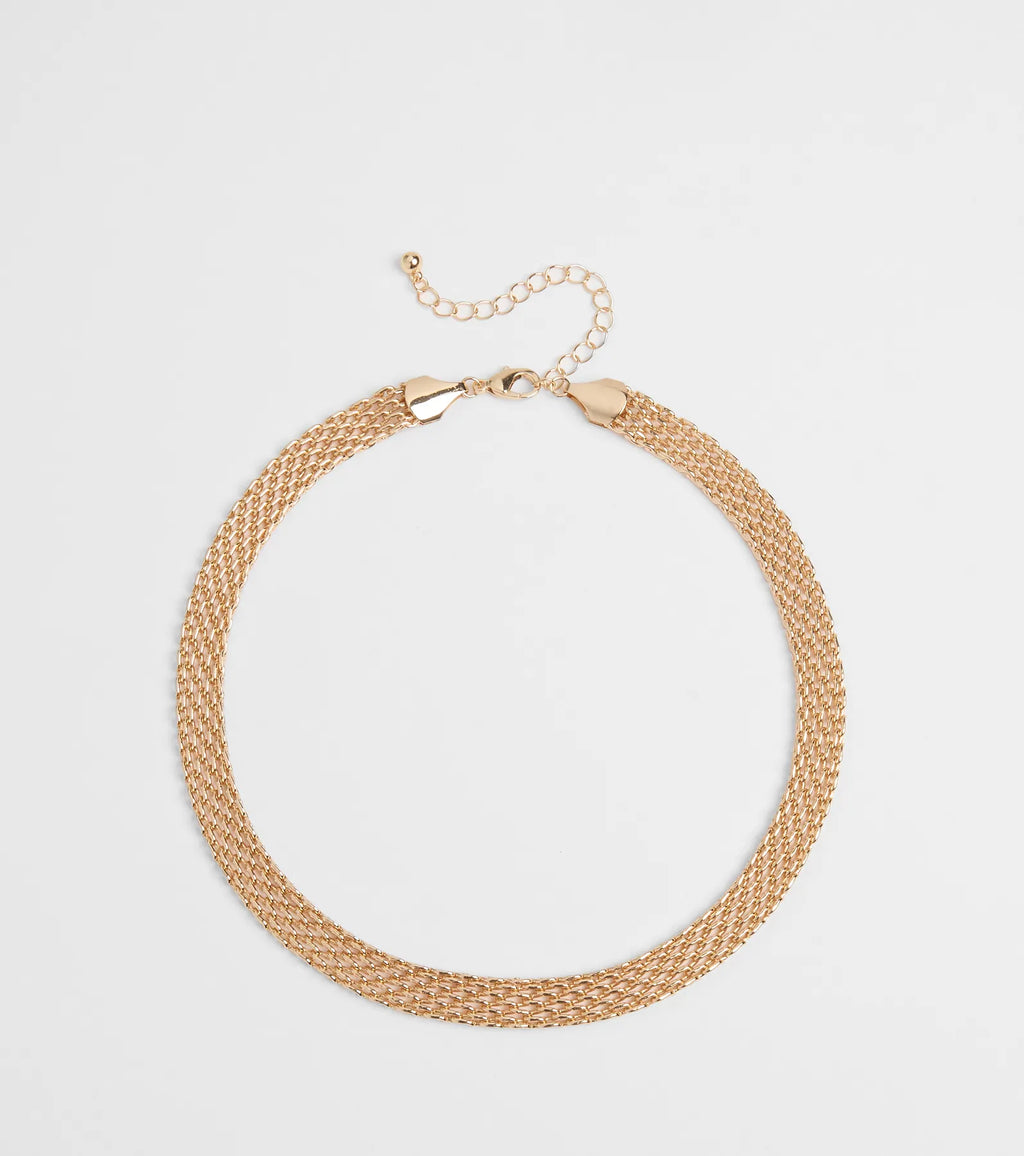 What's New Mesh Chain Choker Necklace