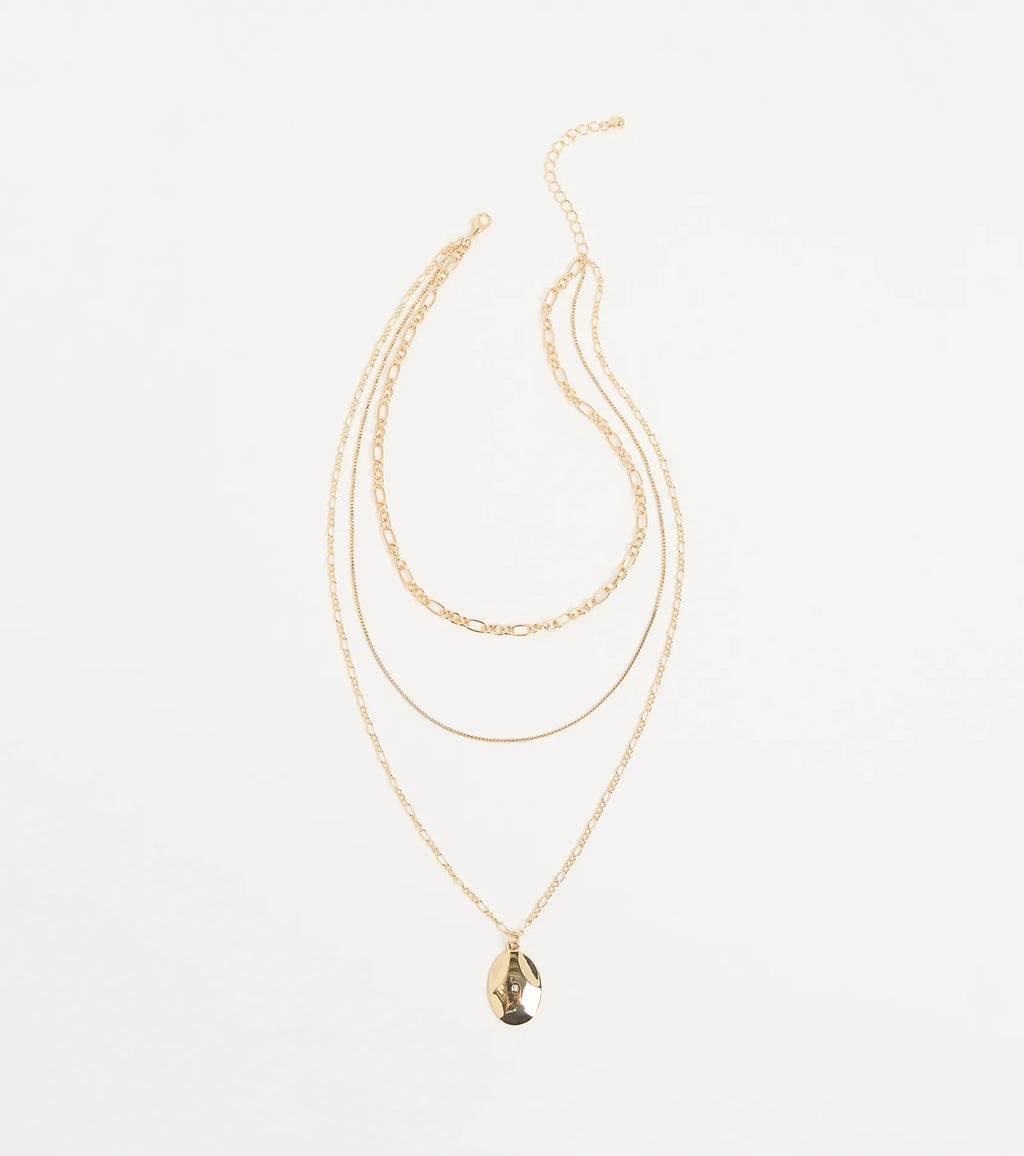 Charmed Trio Layered Pendant Necklace