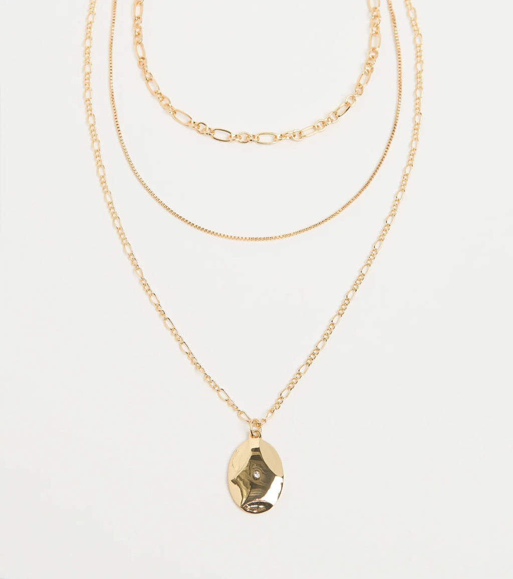 Charmed Trio Layered Pendant Necklace