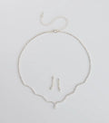 Major Gem Necklace And Earrings Set