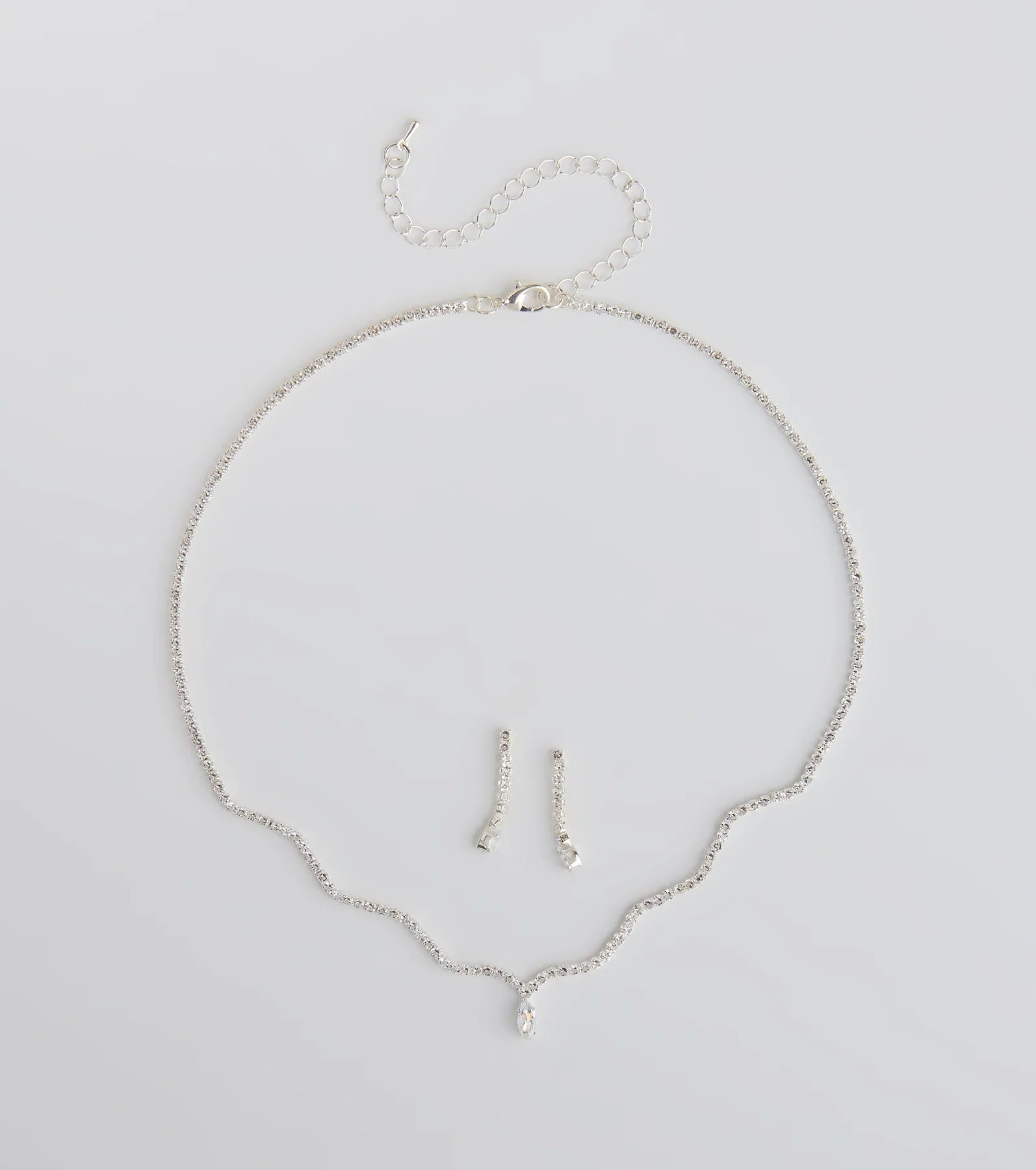 Major Gem Necklace And Earrings Set
