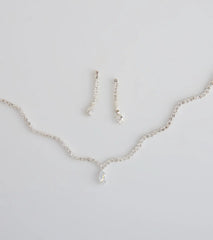 Major Gem Necklace And Earrings Set