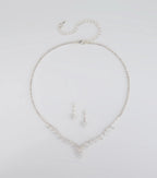 Dazzling Match Necklace And Earrings Set