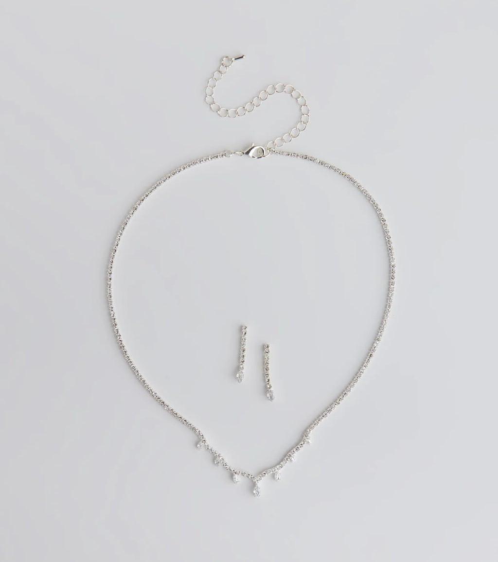 Stunning Pair Necklace And Earrings Set