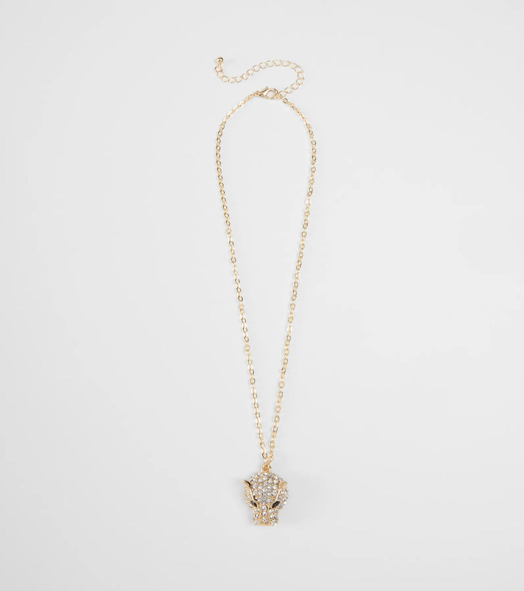 Totally Wild Rhinestone Animal Charm Necklace