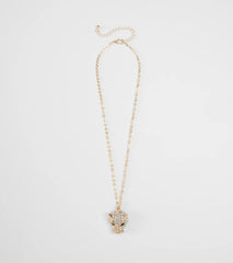 Totally Wild Rhinestone Animal Charm Necklace