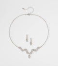 Gorgeous Elegance Necklace And Earrings Set