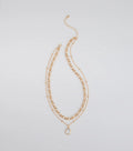 Glam Team Layered Rhinestone Charm Necklace