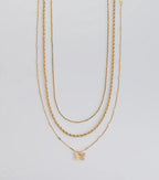 Wishing To Fly Butterfly Layered Necklace