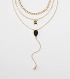 Chic Shine Layered Necklace Set