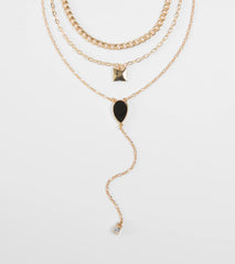 Chic Shine Layered Necklace Set