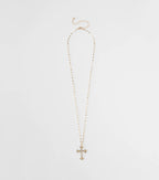 Full Of Faith Rhinestone Cross Necklace