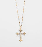 Full Of Faith Rhinestone Cross Necklace