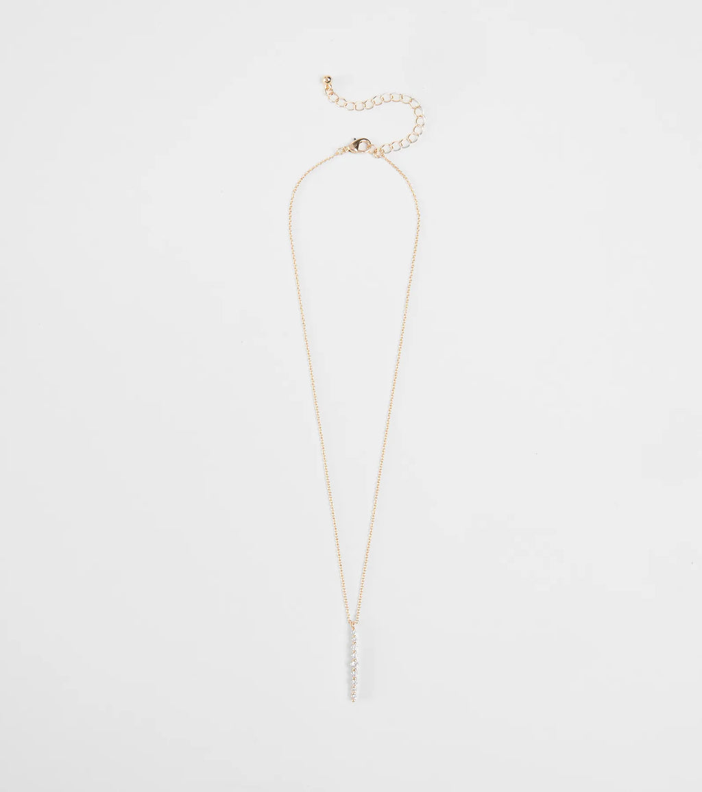 Hidden Shine Rhinestone Pendant Necklace