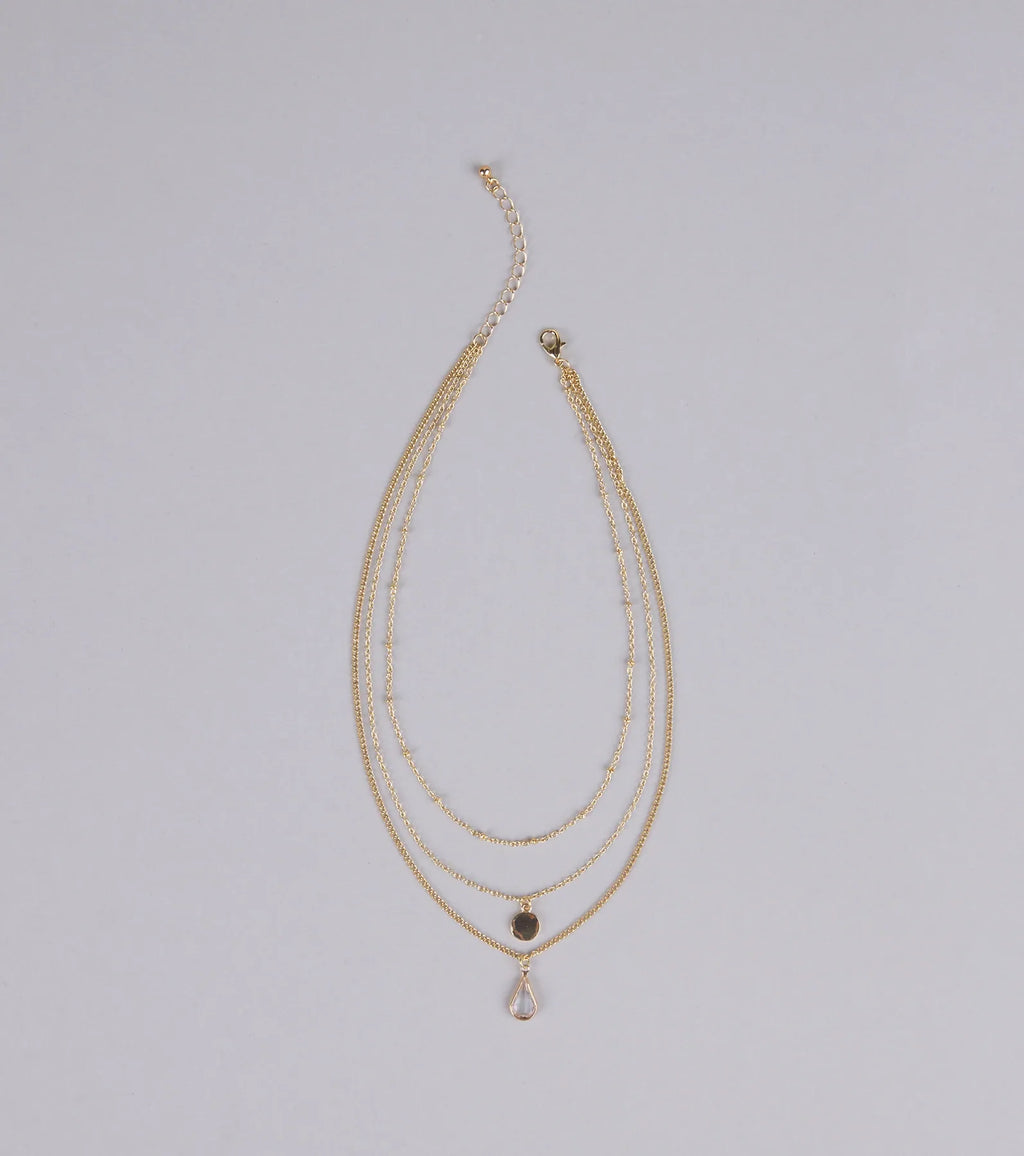 In The Details Dainty Layered Charm Necklace
