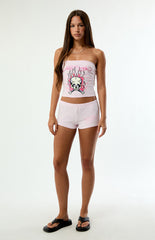 Ed Hardy Hardy Pink Flame Skull Shorts