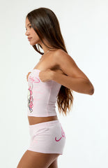 Ed Hardy Hardy Pink Flame Skull Shorts