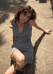 AFENDS Womens Grace - Mini Dress - Steel Check