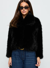 Wayland Faux Fur Jacket Black