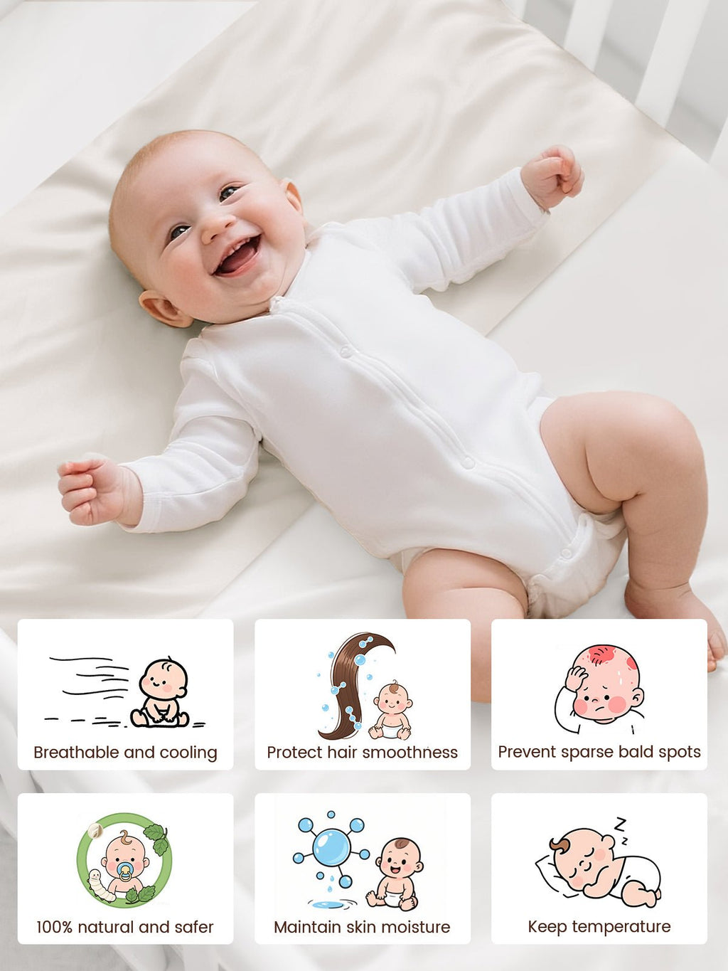 Pure Mulberry Silk Sleeve For Crib & Bassinet