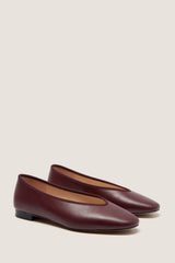 Oxblood Leather Nina Flats