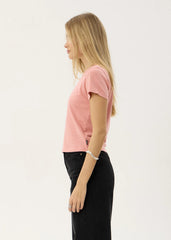 AFENDS Womens Carmen - Baby Tee - Dusty Pink
