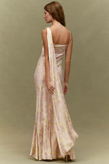 BHLDN Isla Scarf Printed Maxi Dress