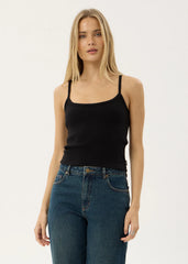 AFENDS Womens Sara - Rib Singlet - Black