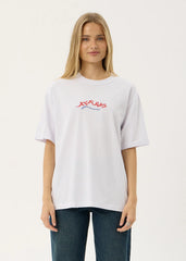 AFENDS Mens Consider - Heavyweight Boxy Tee - White