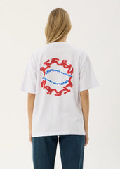 AFENDS Mens Consider - Heavyweight Boxy Tee - White