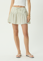 AFENDS Womens Legacy Murphy - Seersucker Mini Skirt - Boa Check