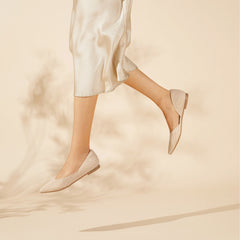 Pointed-Toe D'Orsay Flats (Melia)