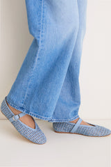 Light Blue Godea Flats