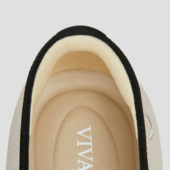 Square-Toe V-Cut Flats (Margot 2.0)