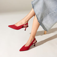 Pointed-Toe Slingback Heels (Addison)