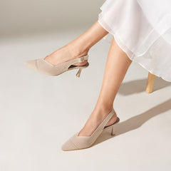 Pointed-Toe Slingback Heels (Addison)
