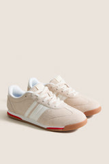 Parchment And Egret Revival Sneakers