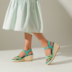 Round-Toe Wedge Sandals (Sally Pro)