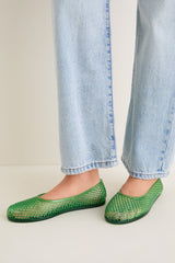 Green Iro Jelly Flats