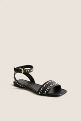 Black Leather Perry Sandals