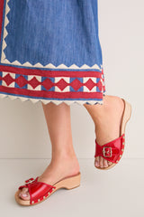 Red Paulie Sandals