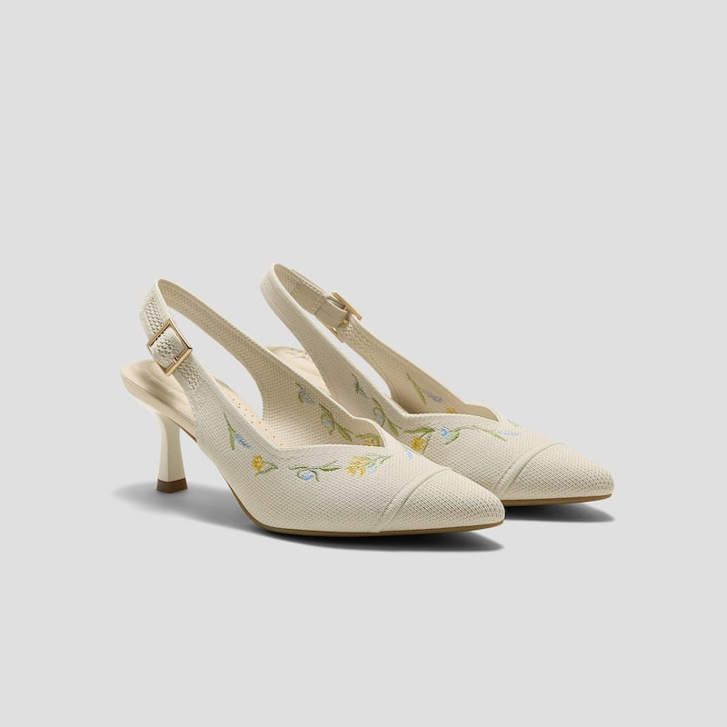 Healing Garden | Pointed-Toe Slingback Heels (Addison)