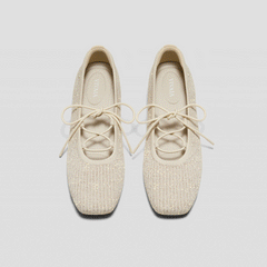 Square-Toe Lace-Up Mary Janes (Miley)
