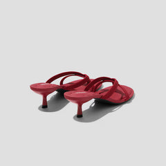 Round-Toe Kitten-Heel Sandals (Emeline)