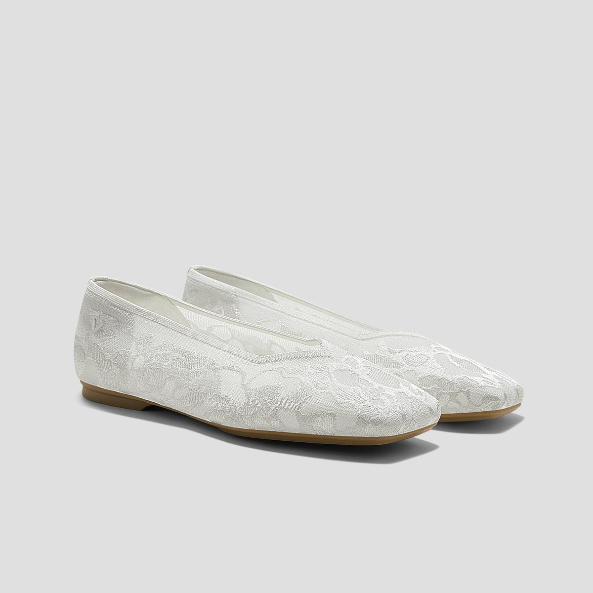 Square-Toe V-Cut Flats (Margot 3.0)