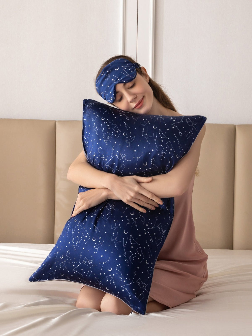 Zodiac Soft Silk Pillowcase & Eye Mask Set