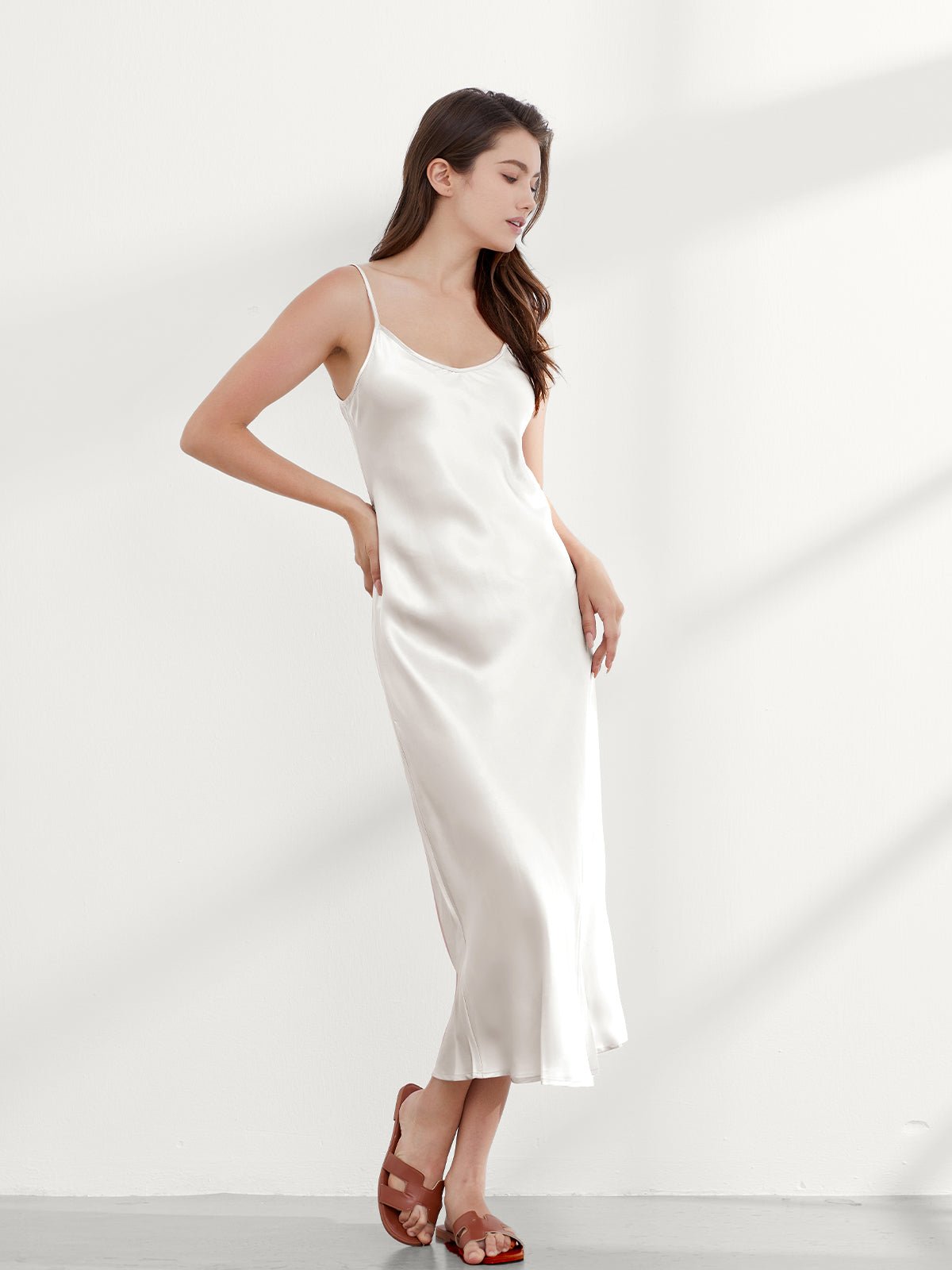 Elegant Mulberry Silk Slip Dress
